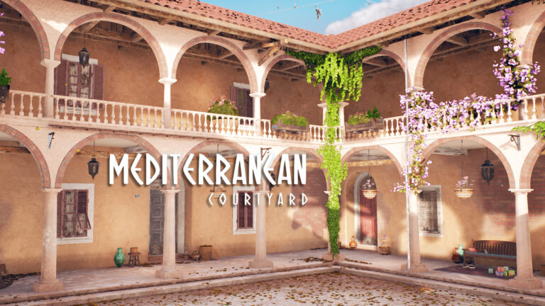 Stylized Mediterranean Courtyard ( Stylized Stylised Mediterranean Courtyard ) download