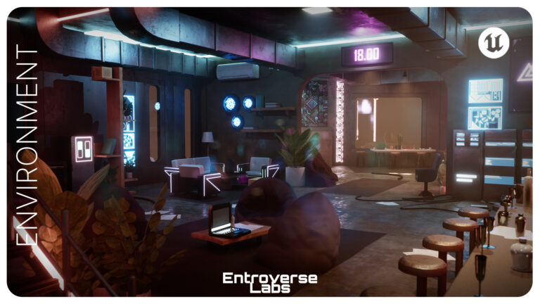 Cyberpunk Apartment Interior Environment download