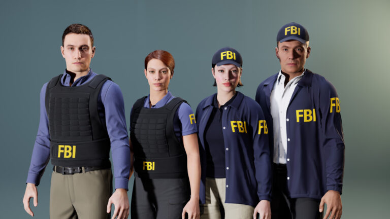 Men’s and women’s clothing of FBI agents – Modular (Metahuman clothing) download