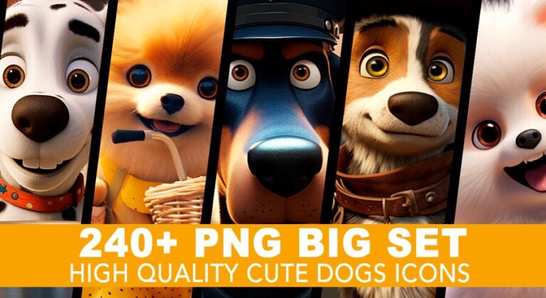240+ Cute Dogs Avatars Icons BIG PACK download