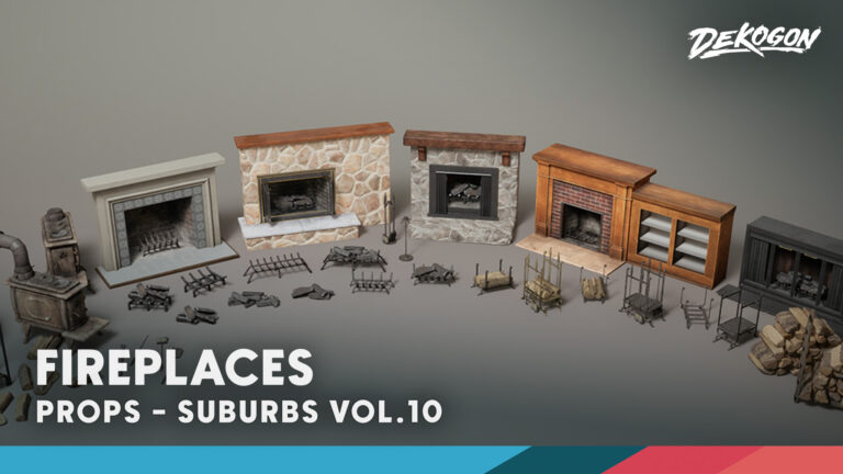Suburbs VOL.10 – Fireplaces (Nanite and Low Poly) download