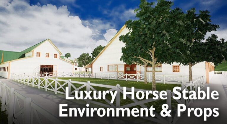 Large Horse Stable Ranch – Environment and Props download