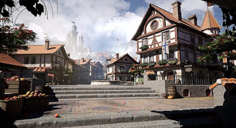 Modular Medieval Town (Medieval Town, Medieval Village, Fantasy Town) download