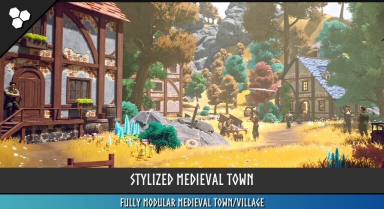 Stylized Town (Stylized Town, Stylized Village, Medieval Town, Village, Fantasy) download