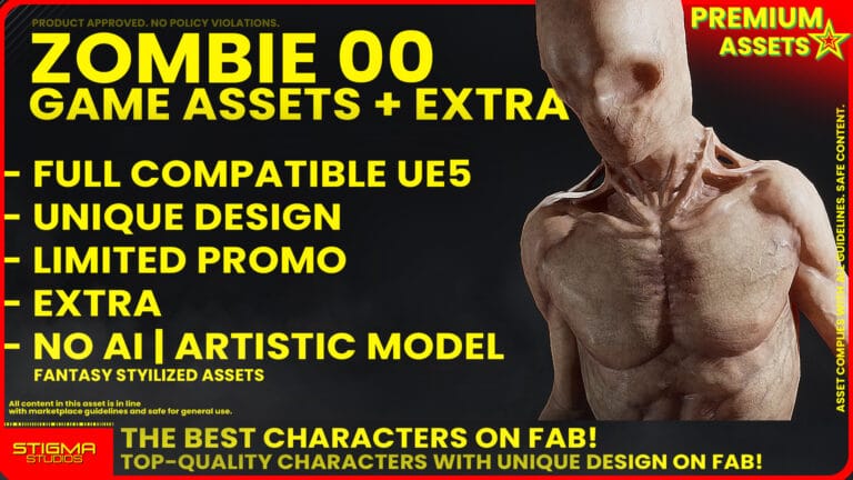 Zombie 00 – Premium Game Assets + Extra | STIGMA STUDIOS download