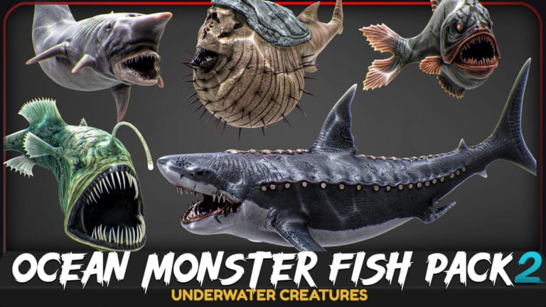 Ocean Monster Fish Pack – Part 2 – Underwater Creatures – Fish low poly – #11 download