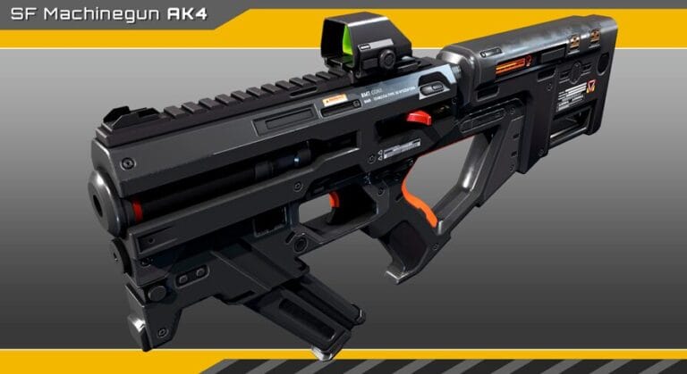 SciFi Machinegun AK4 Playable download