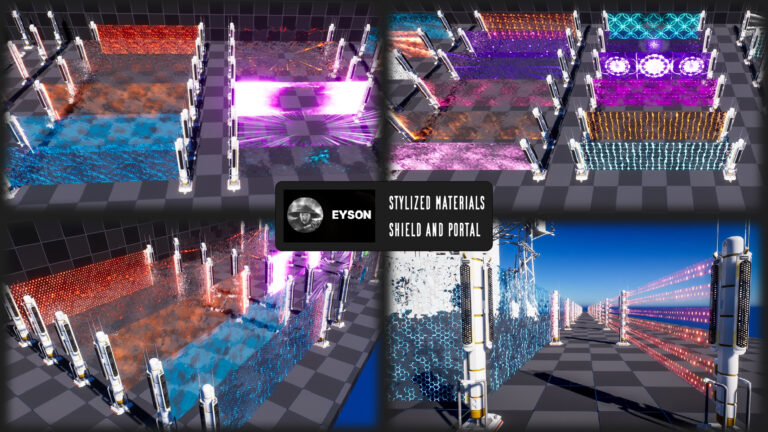 Stylized materials shield and portal download