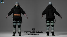 Cyberpunk Streetwear Outfit Clothing Metahuman Compatible download