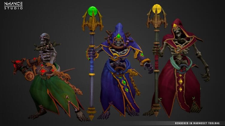 Modular Fantasy Stylized Skeleton Wizard Hero download