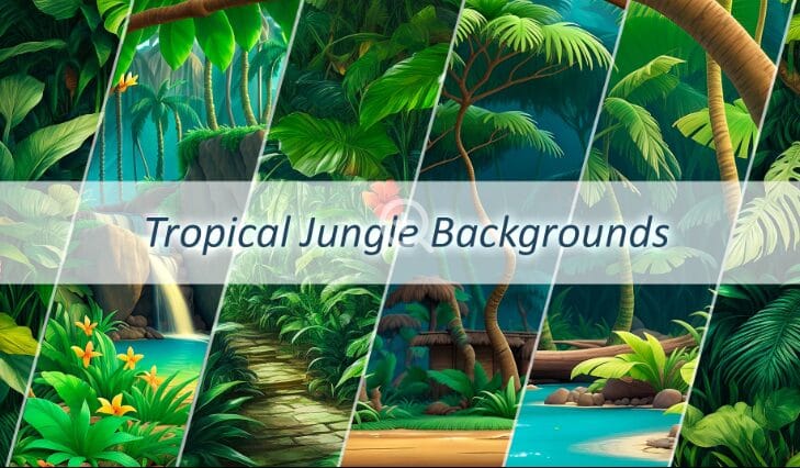 Tropical Jungle Background Set download