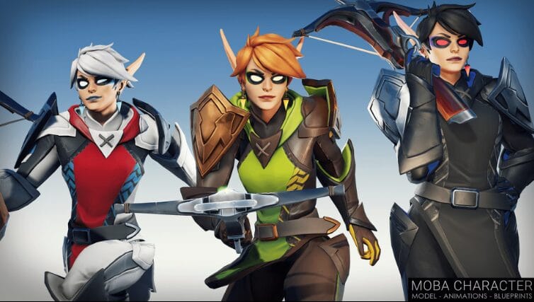 MOBA Elf Character and Blueprints download