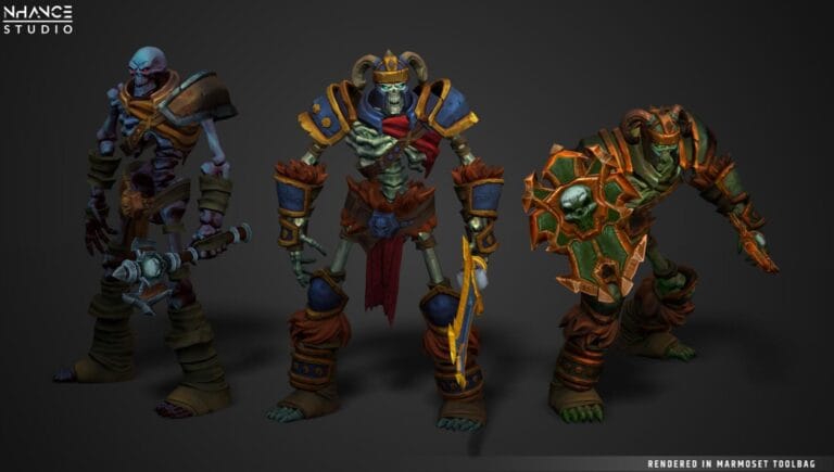 Modular Fantasy Stylized Skeleton Warrior Hero download